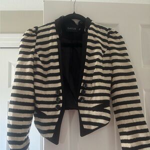 Avon Striped Women's Blazer in Black and Cream